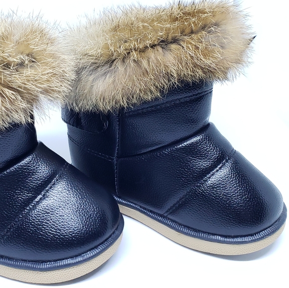 Kids Winter Fur Lined Fleece Boots - Picture 3 of 11